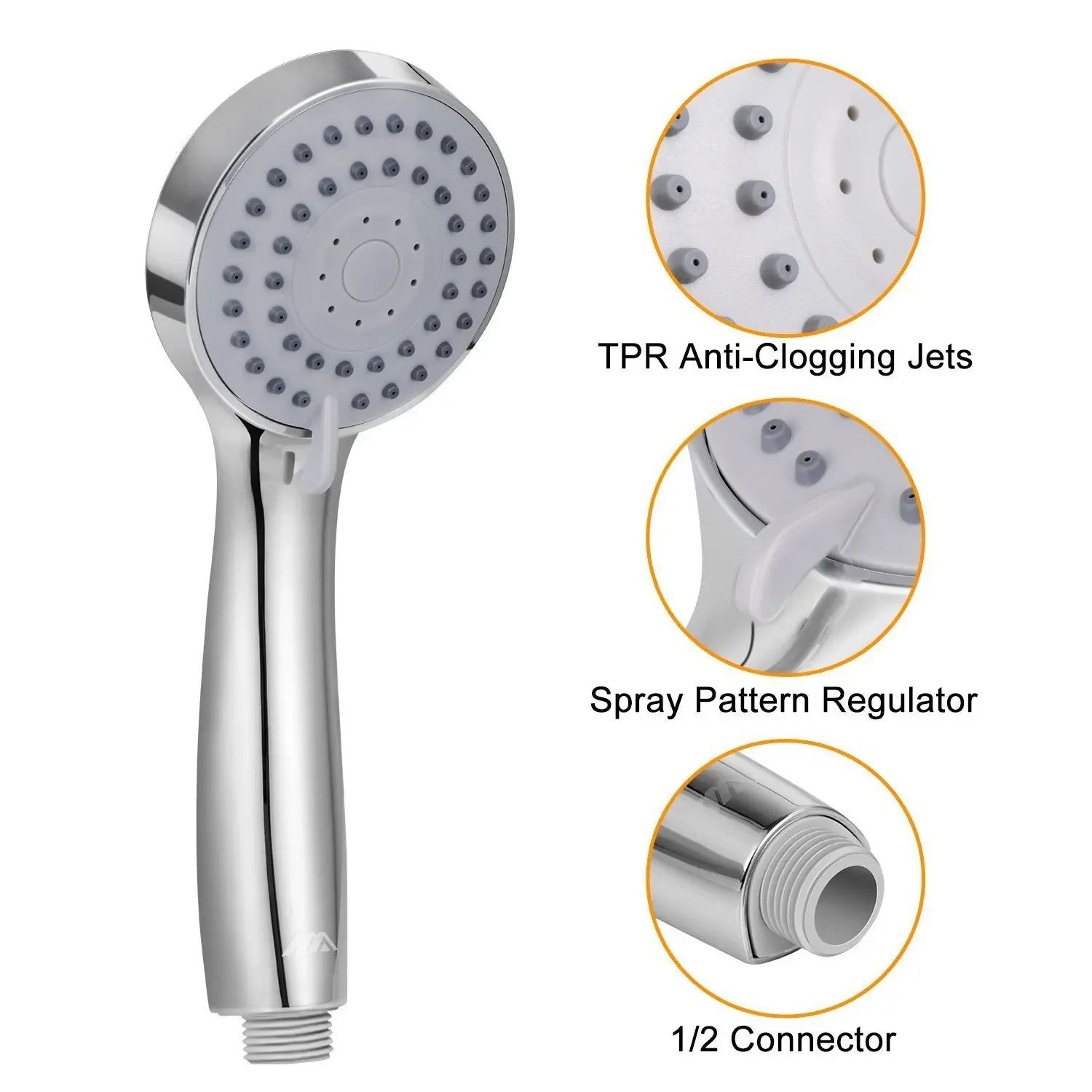 American Style Pressurized Handheld Shower Set Cross-border Shower 3-Piece Set Foreign Trade 3 Function Water Saving Shower