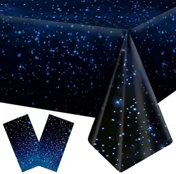 Outer Space Themed Party Stars Disposable Plastic Tablecloth Galaxy Stars Tablecloth Birthday Party Dinner Christmas Decorations