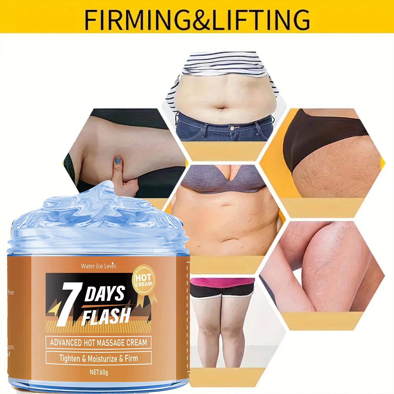 كريم تدليك لكامل الجسم وكمال الأجسام، ضغط ساخن لشد عضلات البطن