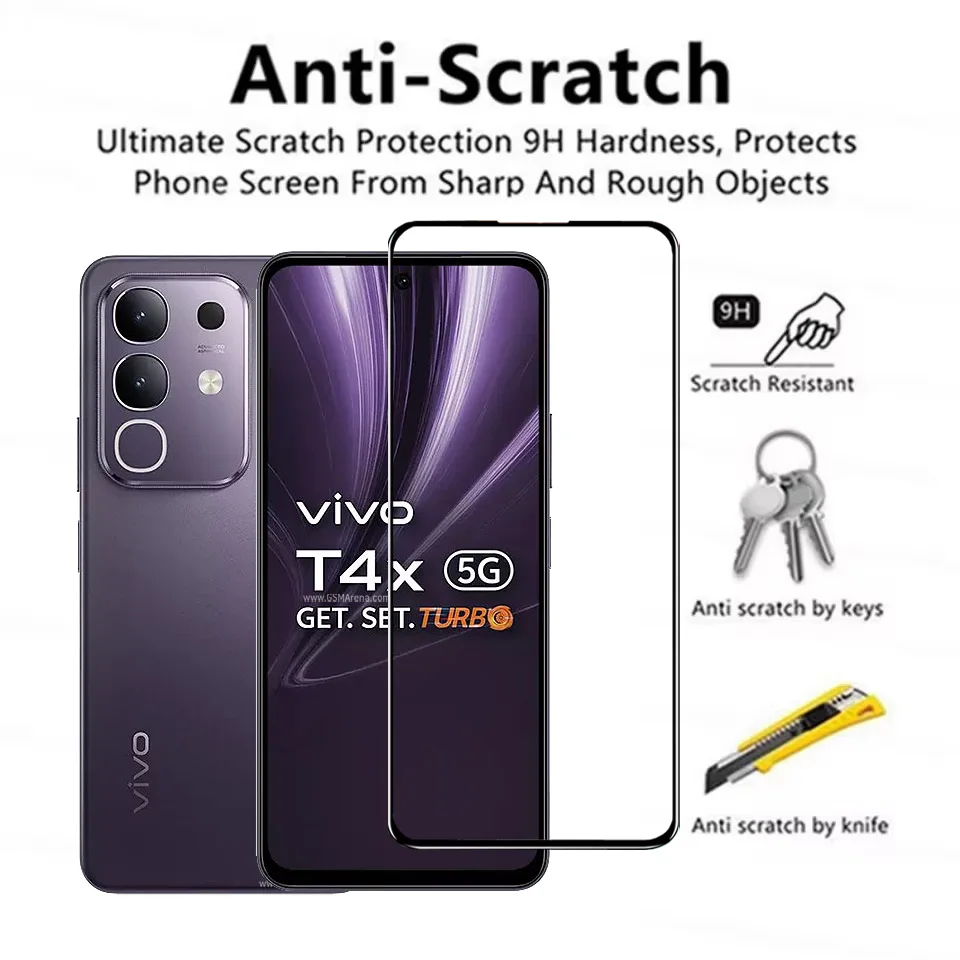

For Vivo T4x Glass Protective Transparent Screen Glass for Vivo T4x 5G Camera Len Glass For Vivo T4x 5G
