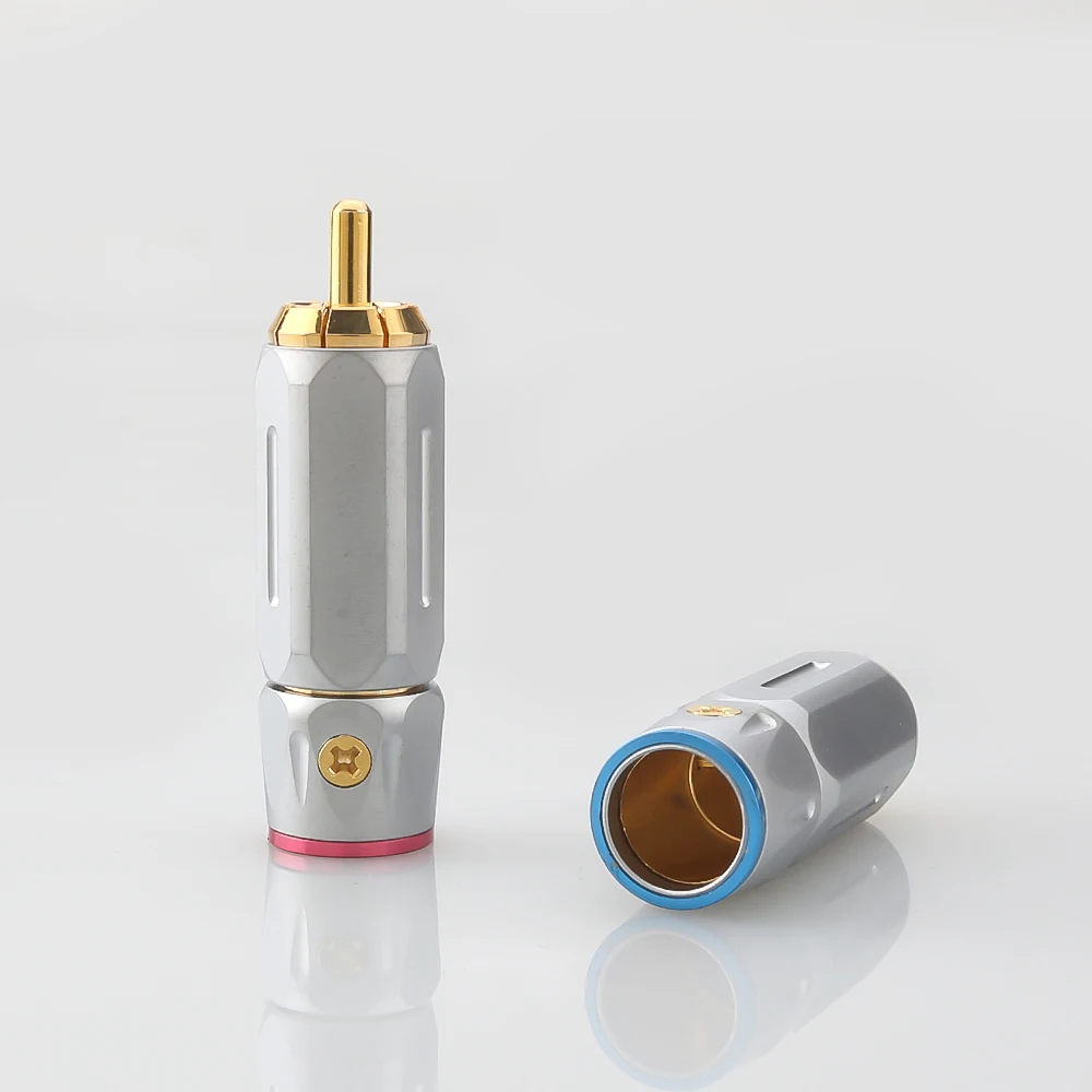 Âm Thanh Hifi Đồng Nguyên Chất Mạ Vàng RCA Adapter Liên Thông Nhà Ga