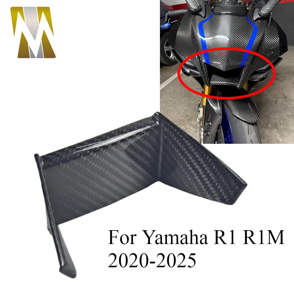 

For Yamaha YZF-R1 R1M Carbon Fiber Front Air Intake Panel Cover Motorcycle Fairing Accessories 2020 2021 2022 2023 2024 2025