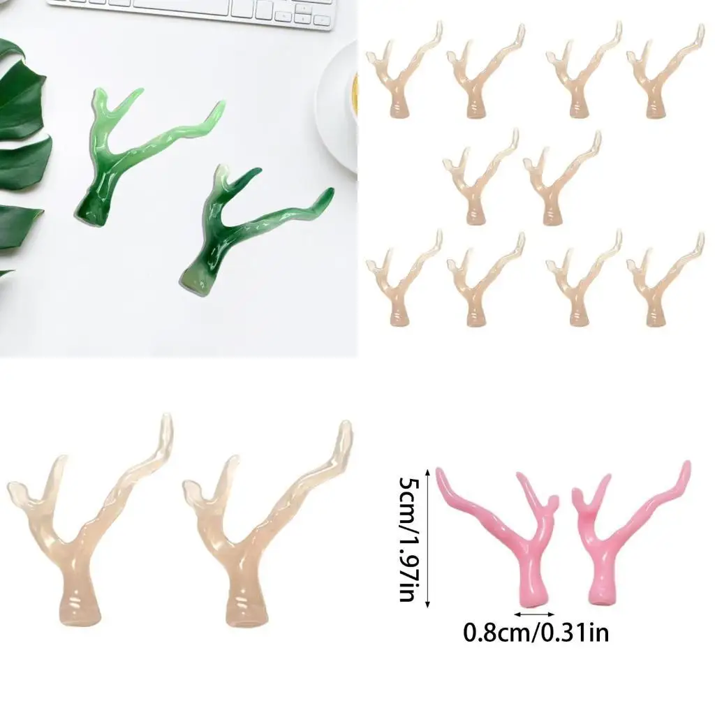 

652F 10pcs Elegant Hair Ornament with Deer and Dragon Horns Fashionable Styles