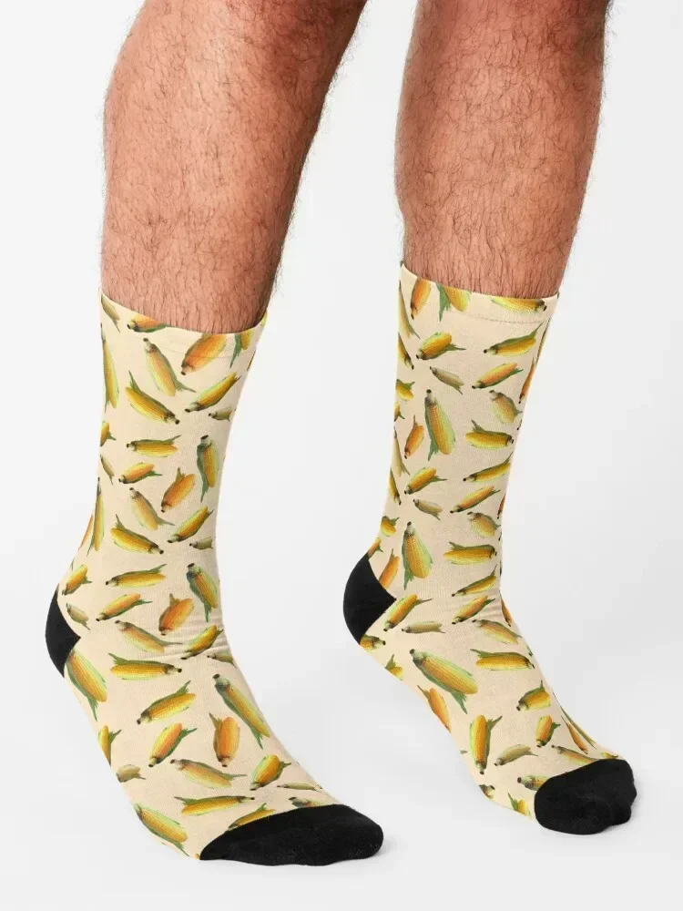 Deliciosos calcetines de maíz cortos de diseñador calentados calcetines de mujer de fútbol para hombre