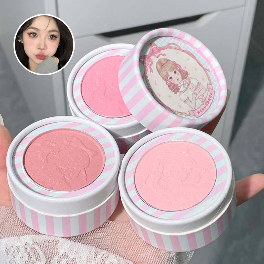 HERORANGE Dolce e selvaggio Pleasing Face Relief Blush Sbiancante in polvere Fine Shimmer Matte Rouge Palette