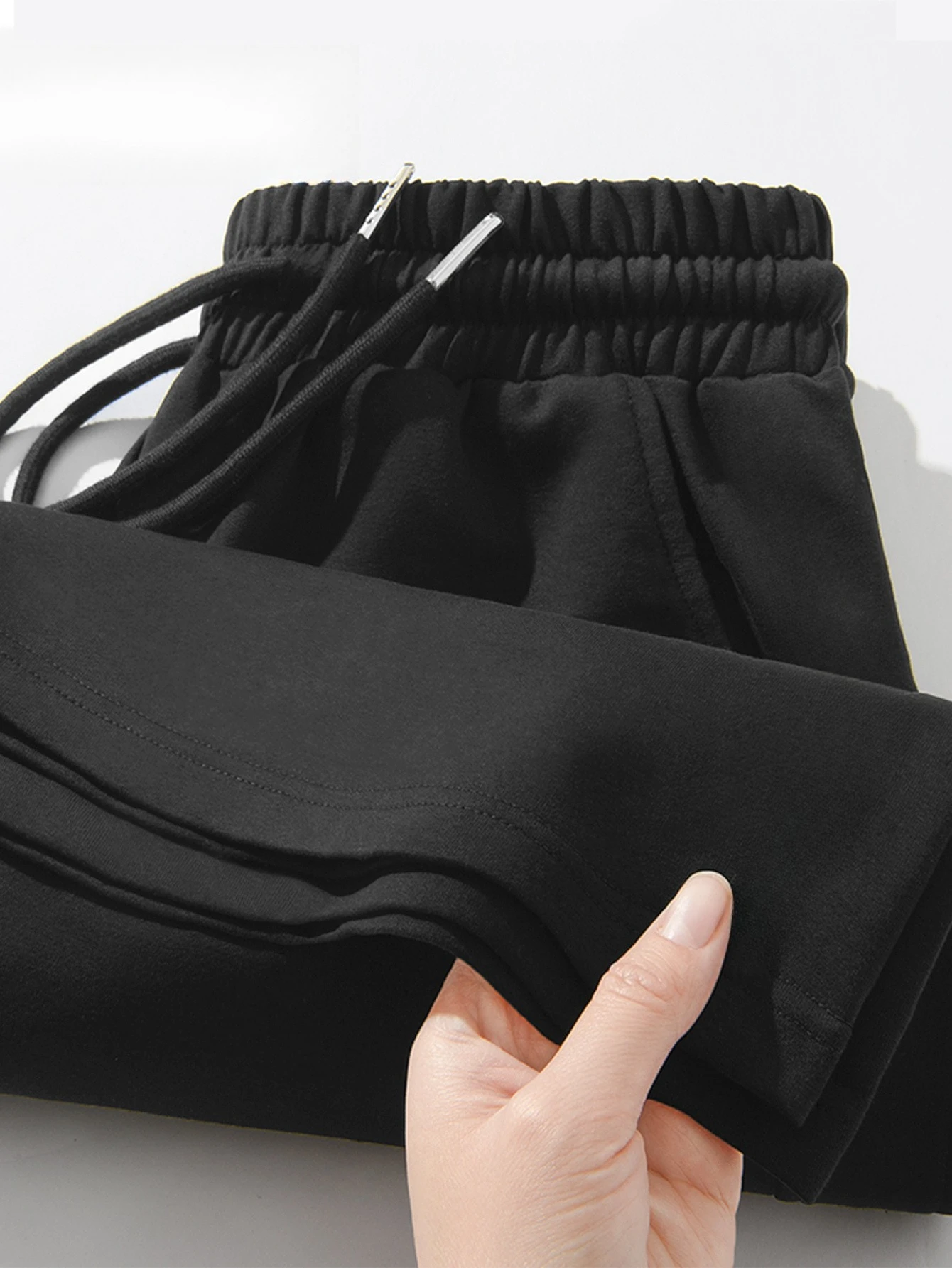 American style casual commuter shorts for women summer thin high-waisted slimming athletic straight leg pants loose five-point