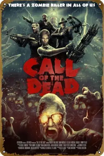 COD Black Ops Call of The Dead Zombie Deco Retro Tin Sign Durable Wall Art Metal