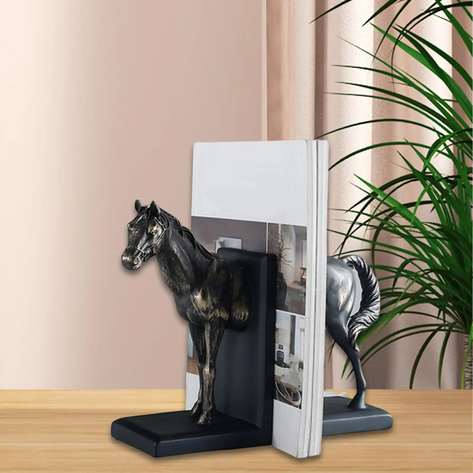 

Bookends Multifunction Tabletop Ornament Art Crafts Birthday Gift Horse Statues