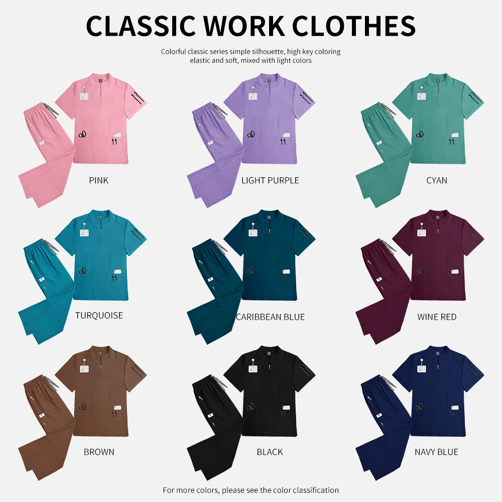 Uniformes hospitalares para animais de estimação, elástico, clínica dentária, médico, farmácia, enfermagem, roupa de trabalho, sala de operação, conjunto cirúrgico, conjuntos de esfoliante médico