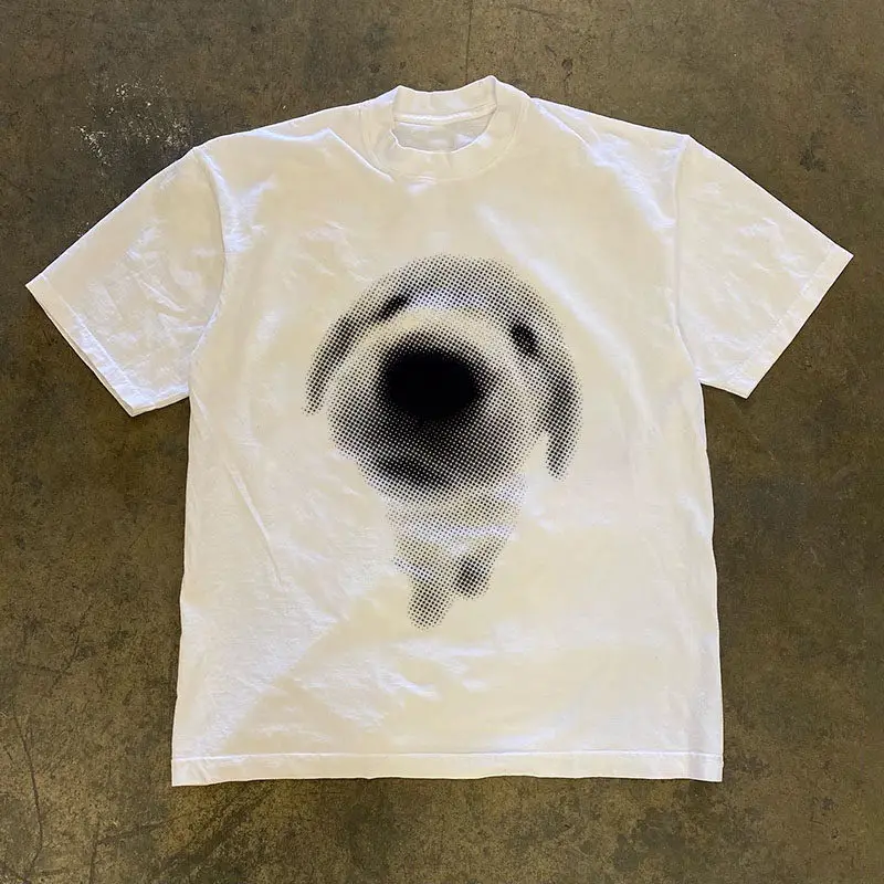 Loose Fit Cotton T-Shirt Short Sleeve Retro Style Unisex Casual Wear Comfortable Breathable Pure Cotton American Vintage