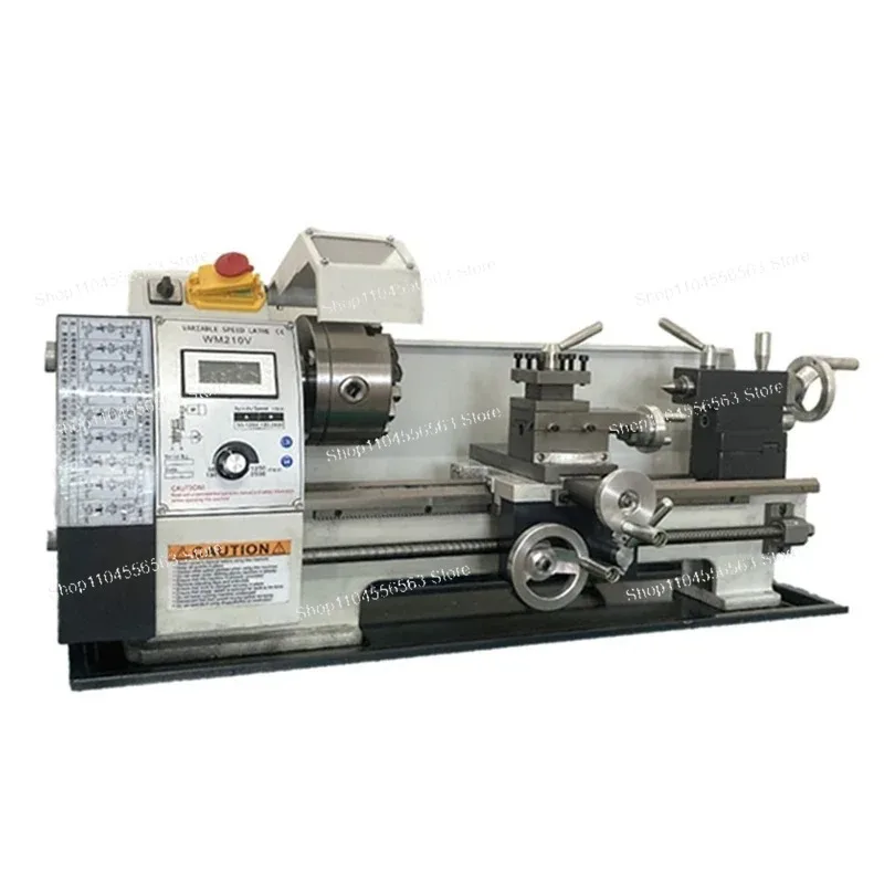 WM210 Mini Metal Lathe 1100W Brushless Motor, 38mm Spindle Hole 125mm Chuck 400/600/800mm for Engraving Cutting