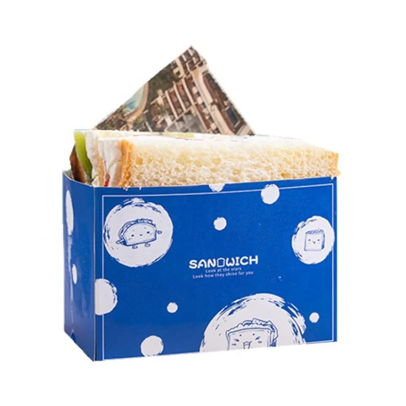 Produits personnalisés optiques coréennes, Sandwich Toast JxWrapping, Sac en papier, Poulet Cartoon Petit déjeuner, Boîte d'emballage