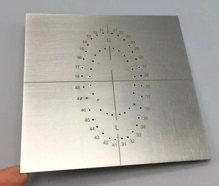1 Pcs Rubber Stamp Face Bow Punching Plate, StainlesSteel Punching Comparison Template, Rubber Barrier Punching Best ToolS S