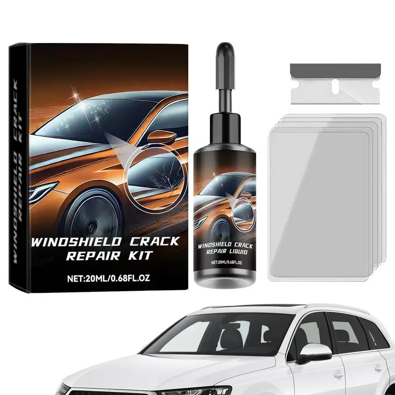 Windshield Scratch Cracks Restore Fluid Auto Glass Scratch Repair Fluid Agent Set Window Glass Nano Scratch Resin Repair Agent