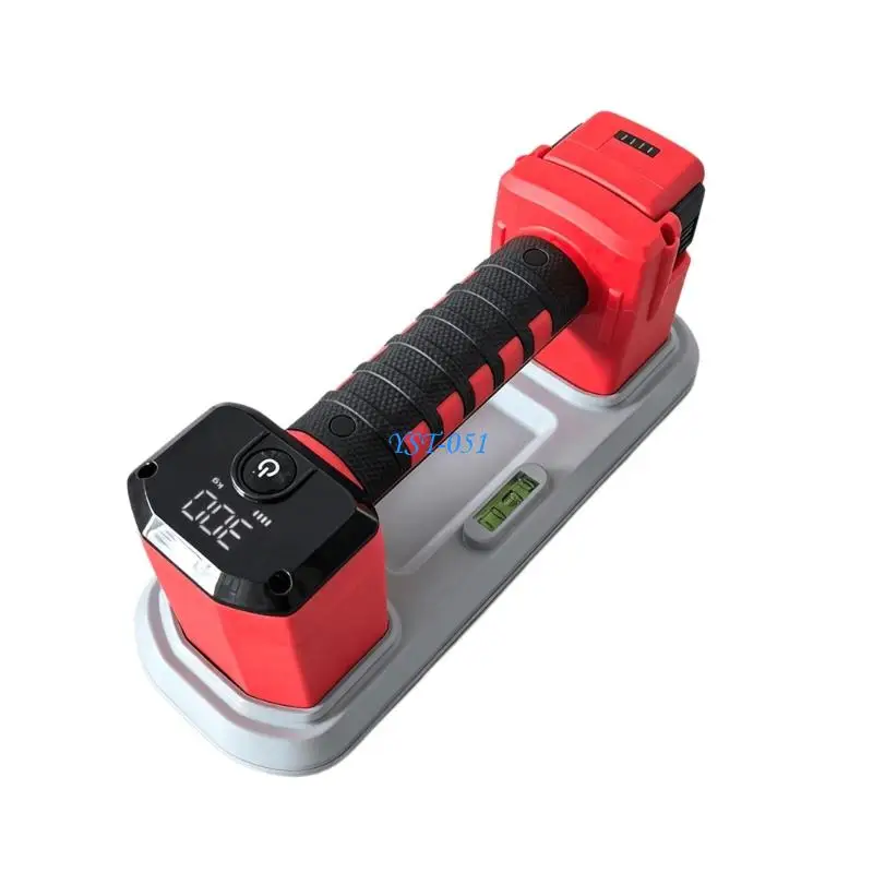 E15A Electric Board Positioning Tool with Bubble Level, Pressure Support and 4000mAh Rechargeable Power for Tile Leveling, Glass