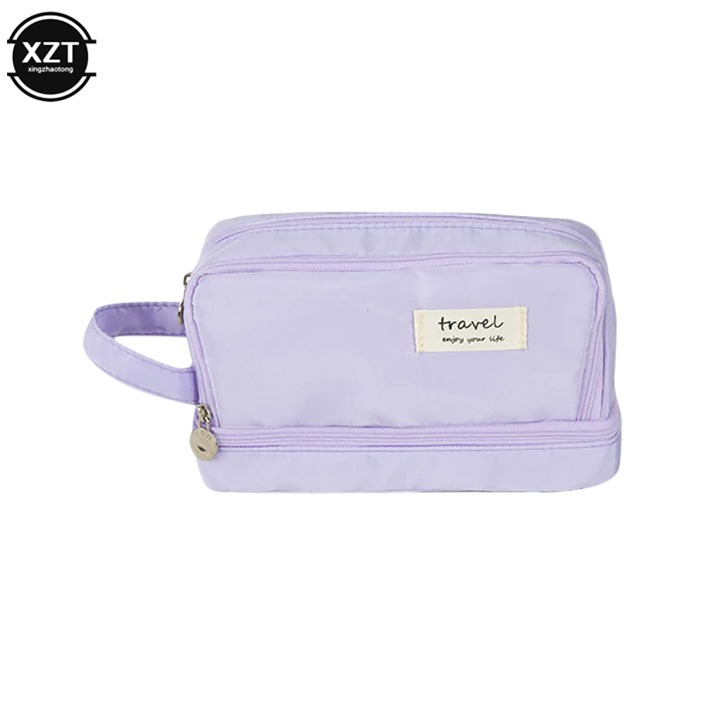 Candy color Children Pencil Bags Three-layer Large Capacity Pencil Case Student Teacher Stationery Pen Pencil Ruler Holder