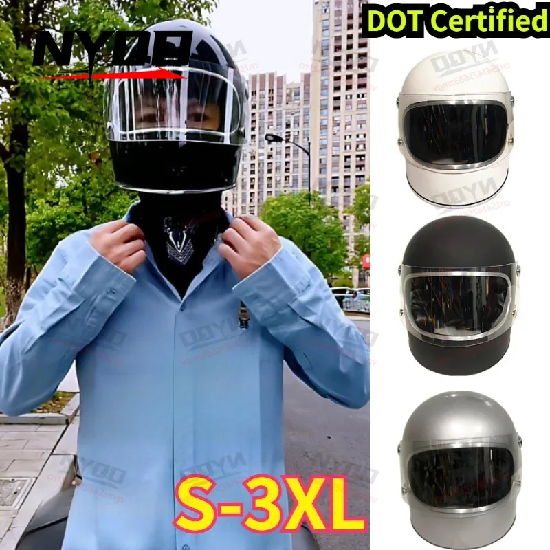 

DOT Certified Fiberglass Full Face Motorcycle Helmet Motocross Racing Helmet Capacete Casco Kask Motorbike Helmet Matte Black