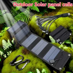 Foldable Mobile Phone and Computer Fast Charging USB 30W Waterproof Solar Panel Battery Suitable for Camping and Hiking