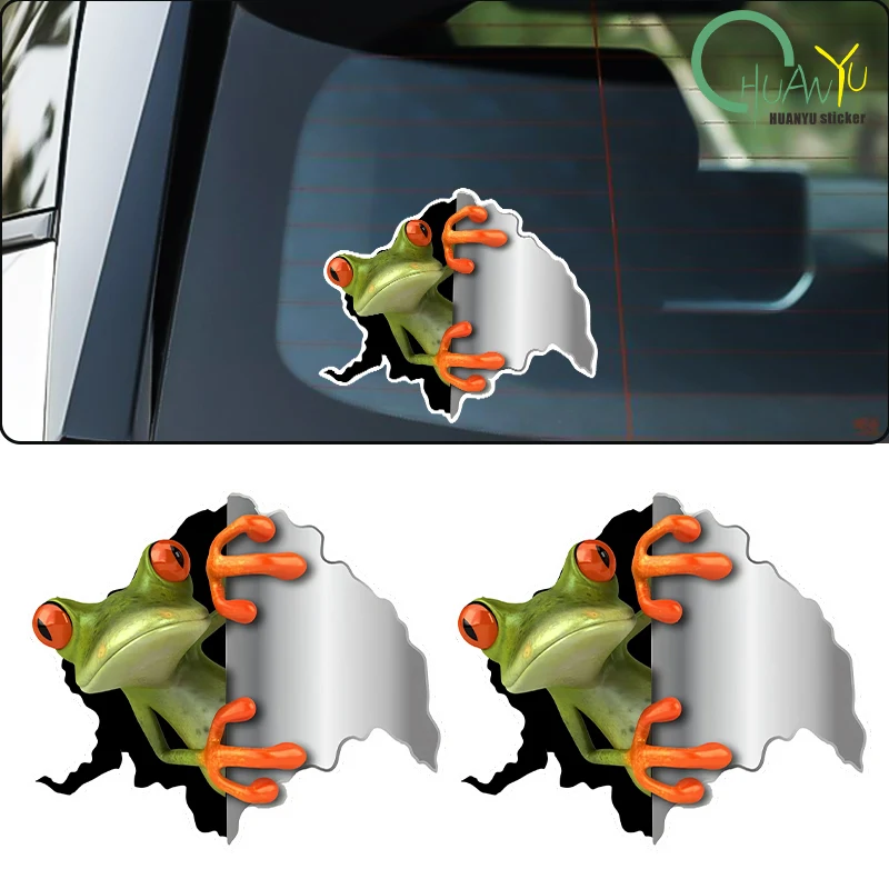 Farbe Frosch Haustier Tier wasserdicht Vinyl Aufkleber Autozubehör Dekor Pegatinas Para Coche