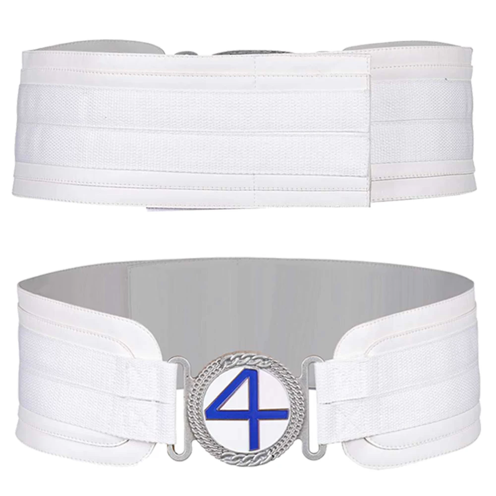 

2025 Movie 4 Pieces Fantastic CosplayMr. Fantastic White Belt Hallowmas Party Carnival RolePlay Prop Cosplay Outfits Accessories