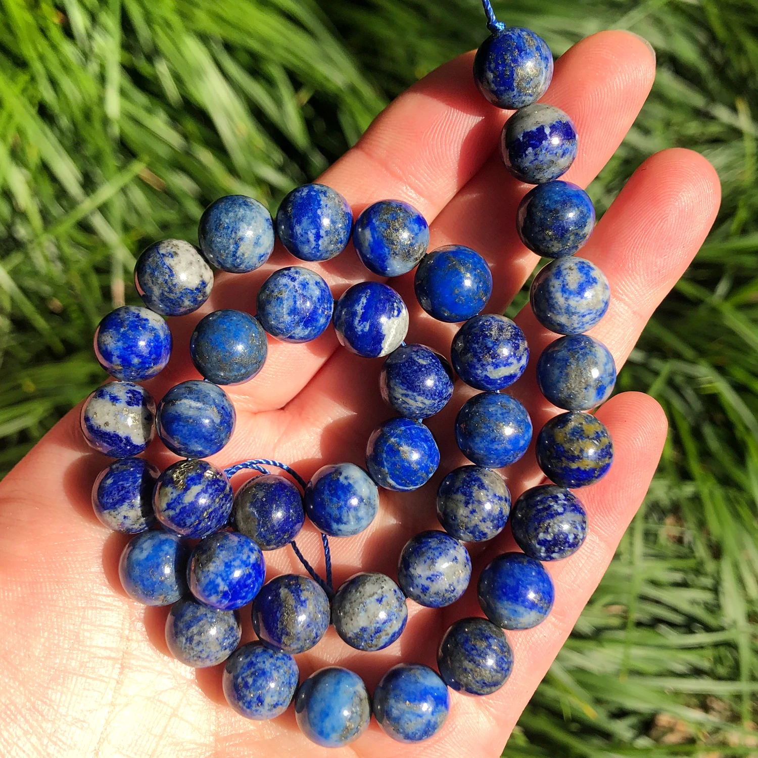 Natural Stone No Dyed Lapis Lazuli Beads 4 6 8 10mm Round Spacer Beads for Beadwork Jewelry Making Diy Bracelet Necklace 15 Inch