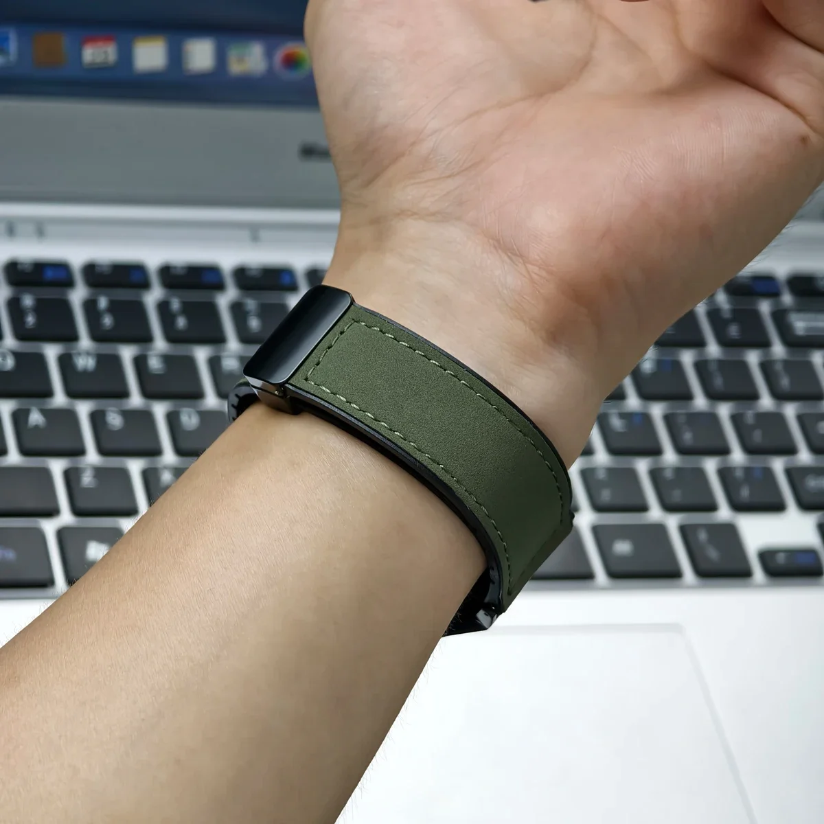 20mm Quick fit Leather Band for Samsung Galaxy Watch 6 5 4 40 44mm watch 5 pro 45 for 6/4 classic 43 47mm 42 46mm No Gaps Strap