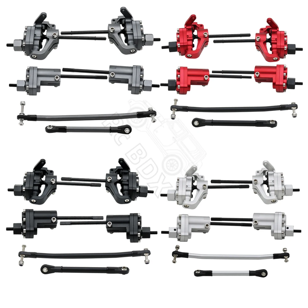 1/10 RC Crawler Axial SCX10 II 90046 90047 AR44 Axle SCX10 Alloy Portal Front Rear Axles with Steering Link Upgrade Parts