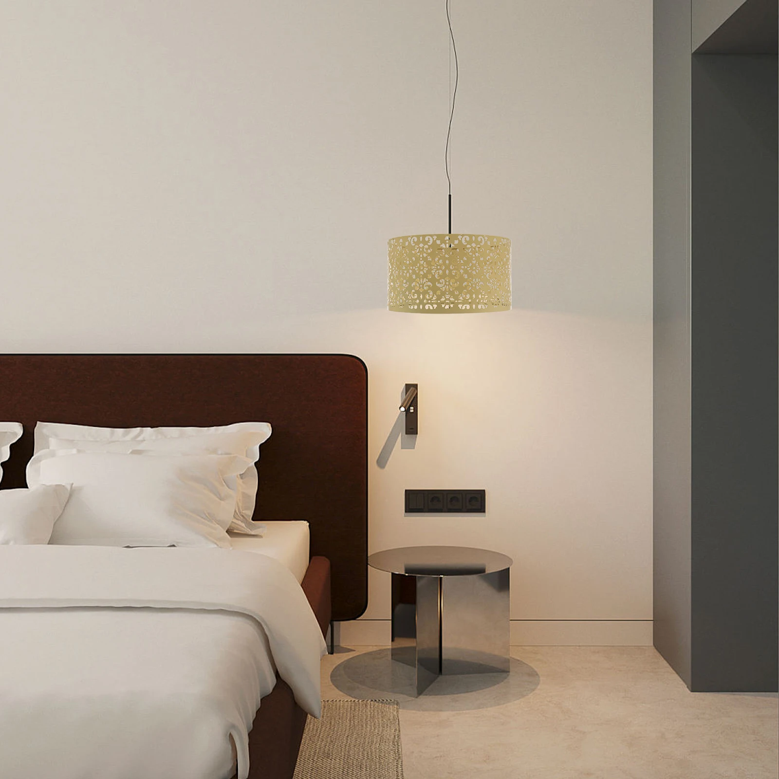 

Железный абажур 22 см, желтый подсолнух, кованый металл, полые маленькие настольные абажуры, замена домашнего освещения