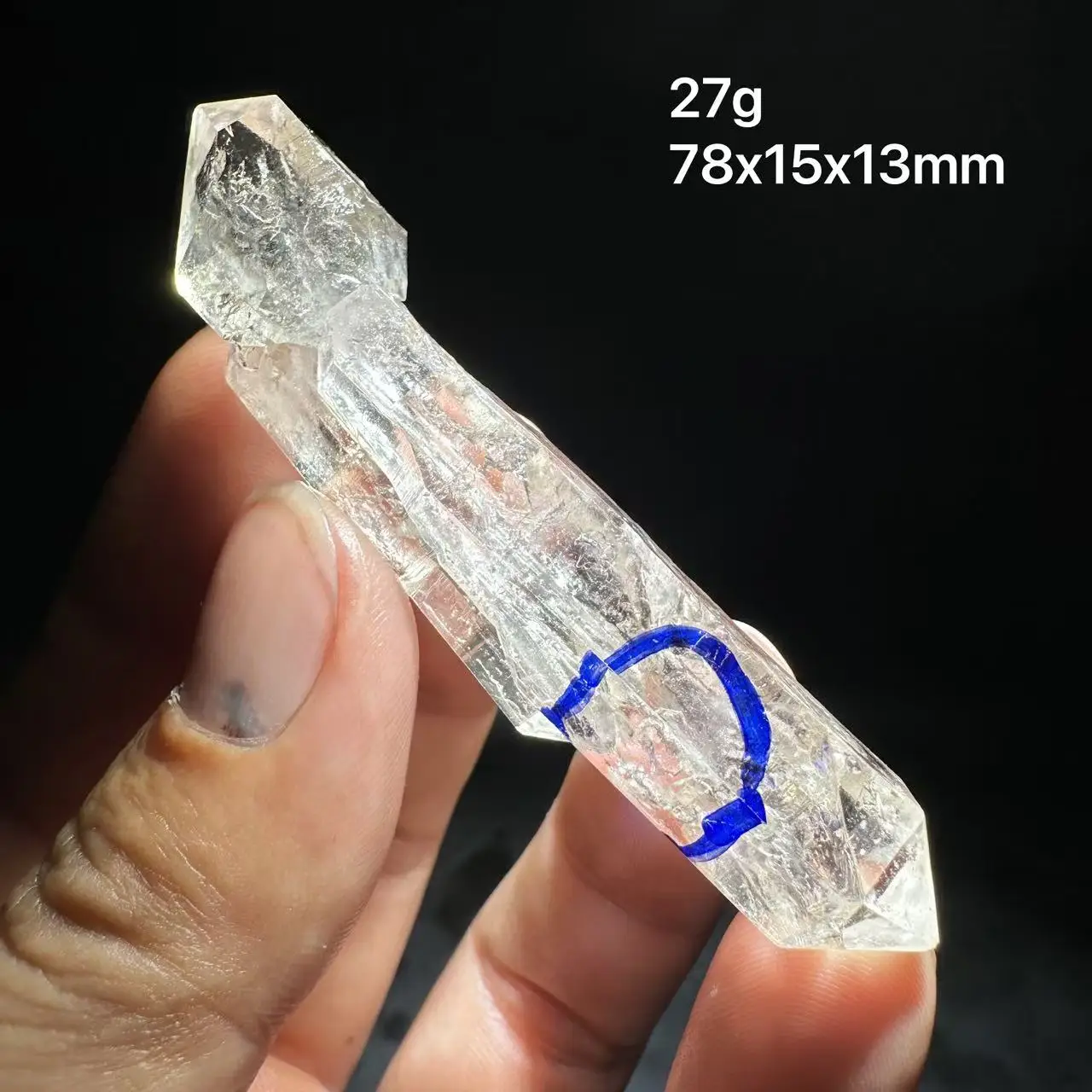 The New 100% Natural Herkimer Diamond Crystal Water Bubble Lucky Stone Comes from Yunnan view 3