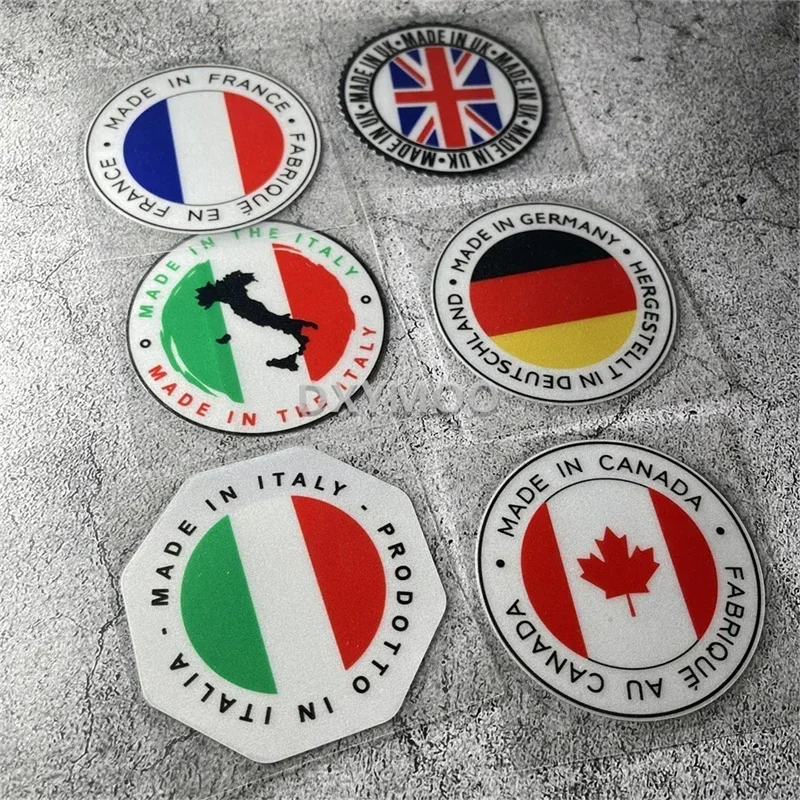 

DXYMOO автомобильные наклейки для изготовления в Германии, Франция, Италия, Prodotto Italia, наклейка, водонепроницаемая наклейка для кузова мотоцикла, гитары