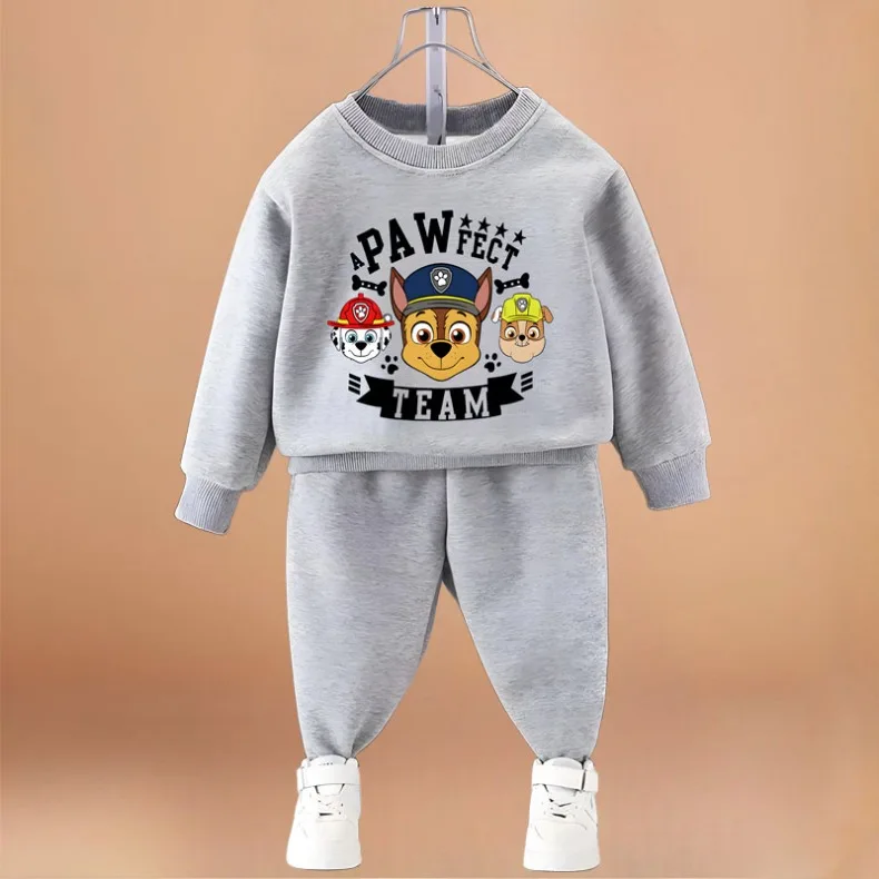 PAW Patrol Kinder Mode Outdoor Sweatshirt-Sets Jungen Herbst Casual Langarm Pullover und Hose Zweiteilige Sets – Detail 6