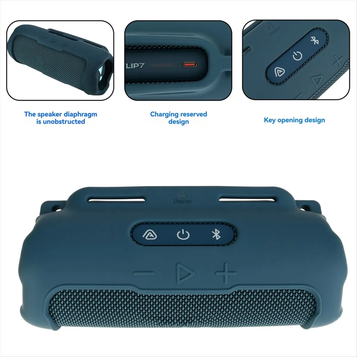 Étui de transport portable A61P avec bandoulière et sangle de fixation pour guidon de vélo, étui en silicone pour enceinte Flip