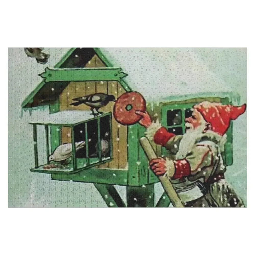 

“Feeding Winter Birds” Elves by Jenny Nystrom Jigsaw Puzzle Customized Picture Woodens For Adults Name Wooden Toy Puzzle