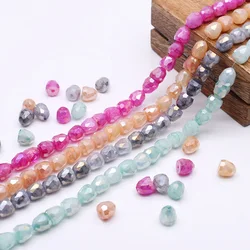 8mm 58pcs New Rose Purple color Faceted Crystal Glass Beads Bell Shape Beads Charm Loose Spacer Glass Beads For Jewelry Making