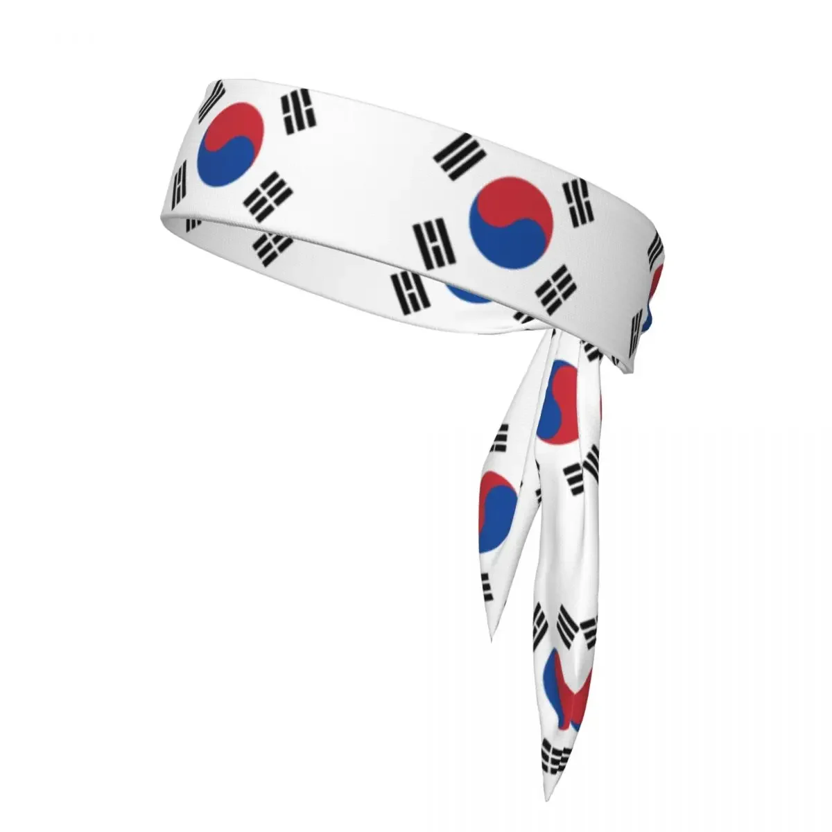 Tie Headbands South Korea Flag Sports Head Band Athletic Sweatband Bandana Sweat Wicking