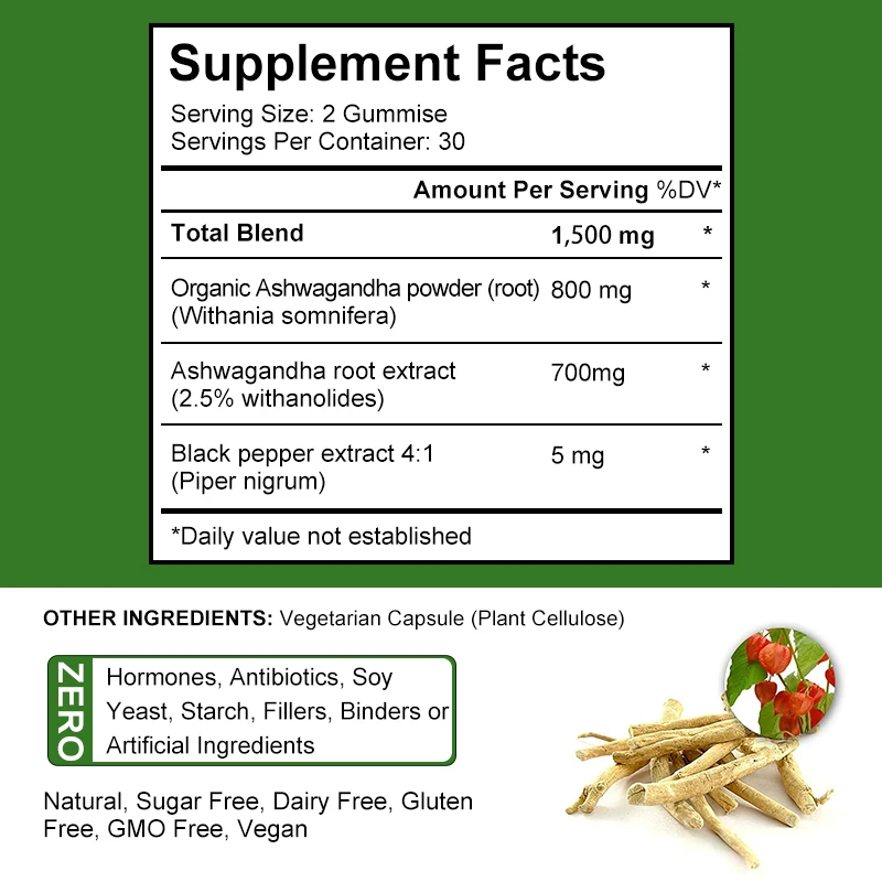 Ashwagandha Gummies South Africa Drunken Eggplant Soft Candy Supports Calm Mood, Relaxation and Cognitive Support