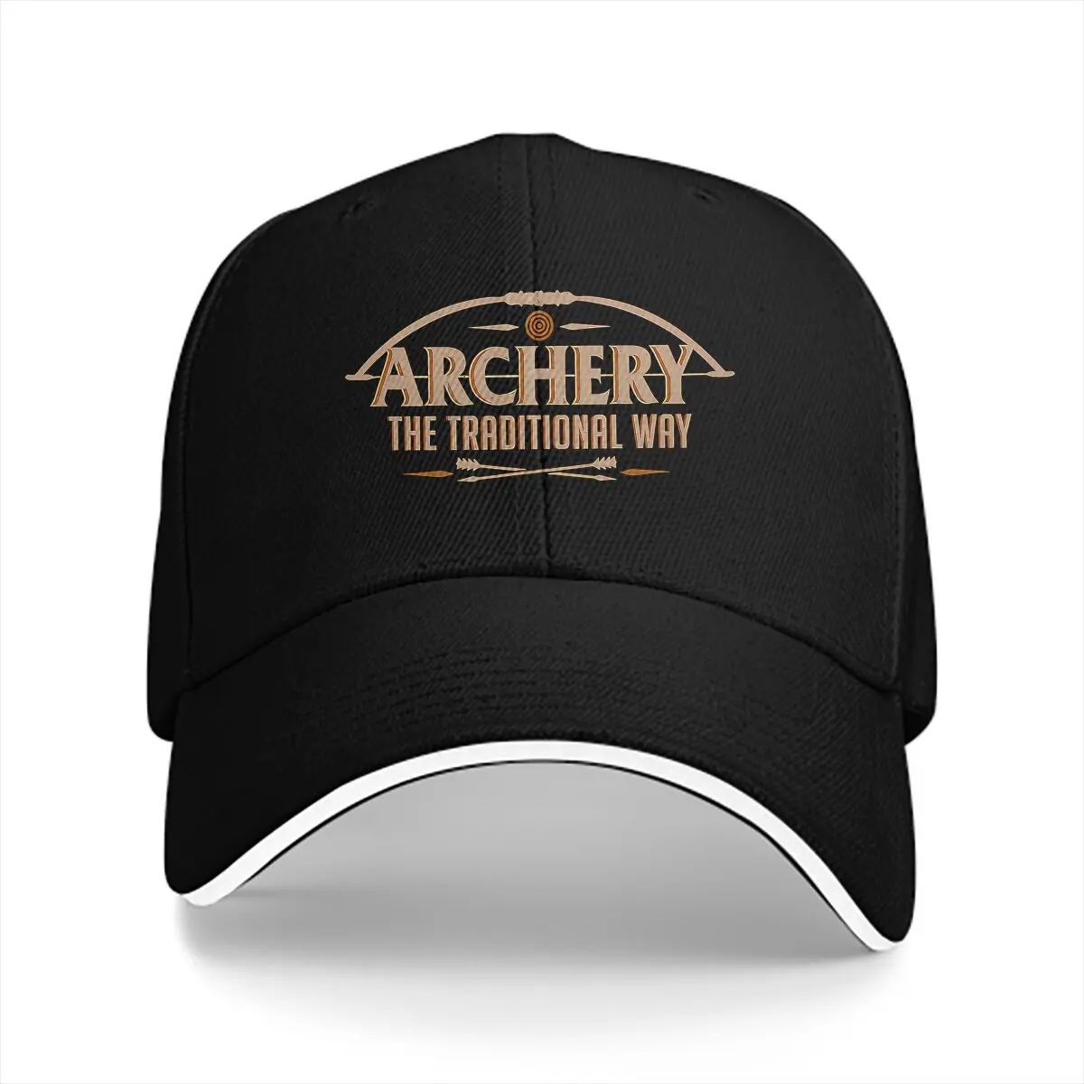 Washed Men\'s Baseball Cap Archery The Traditional Way Sports Hunting Trucker Snapback Caps Dad Hat Archery Lover Golf Hats