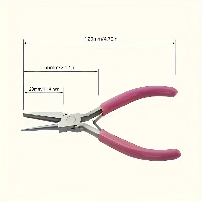 5-Inch Professional Round Concave Pliers, Used for Jewelry Making Wigs & Hair Extensions Mini Wire Loop Tools, DIY Manual Tools
