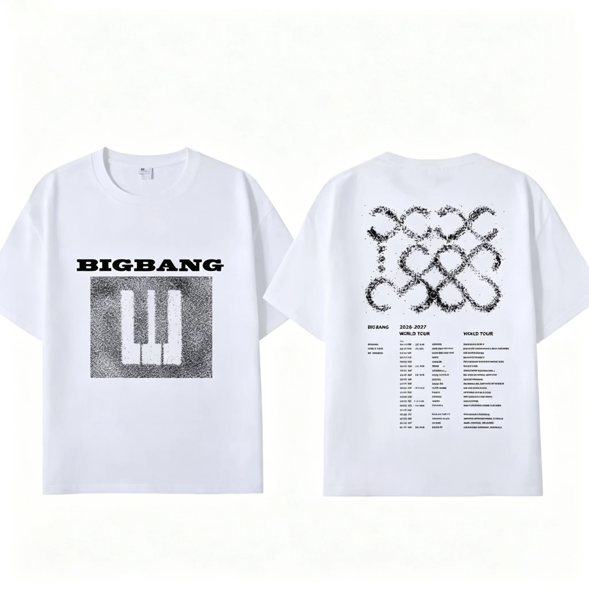 Bigbang 20. Jubiläumskonzert Kpop T-Shirt Unisex Vorder- und Rückseite Grafikdruck Welttournee Kurzarm Fan Casual Streetwear Tee – Detail 9