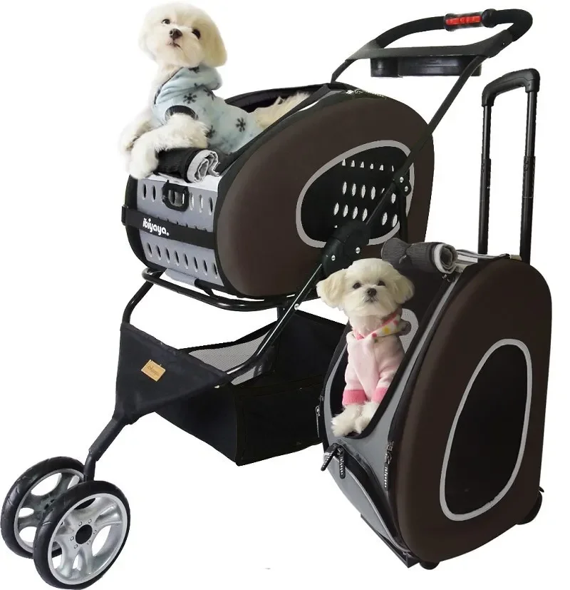 Poussette pour animaux de compagnie, chariot à quatre roues