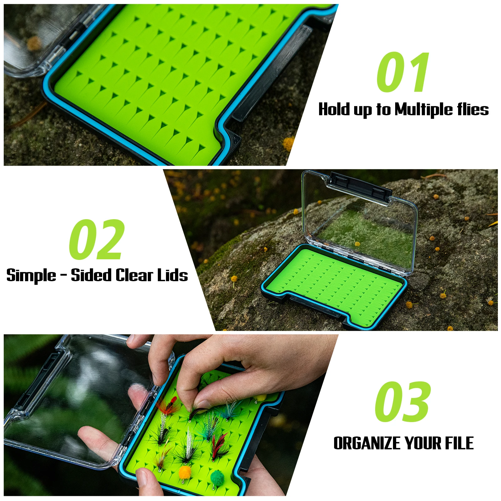 Goture Fly Fishing Lure Storage Boxes 1pcs Waterproof Container Transparent ABS Plastic Fish Lure Box Fishing Tackle Accessory