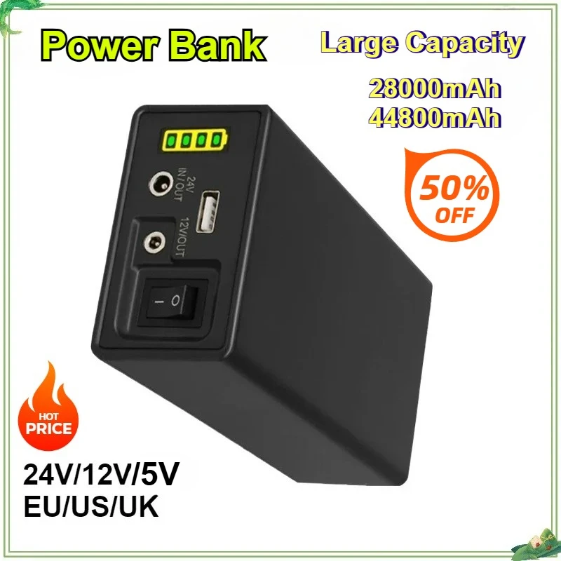 

Power Bank 24V 12V Auxiliary Battery Rechargeable Lithium Battery 44800mAh 18650 Auxiliary Large Capacity 18650 UPS Battery
