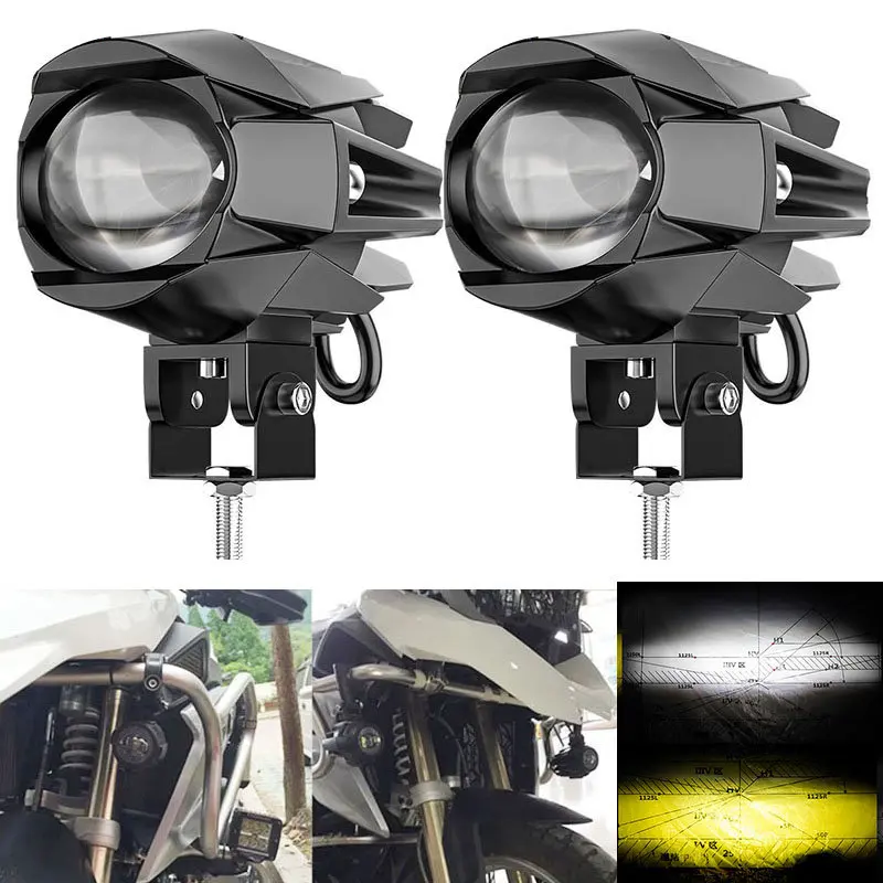 

Motorcycle LED Fog Driving Light 30W Spotlight Headlight Auxiliary Lamp Work Lights HeadLamps Accessories For BMW Honda Yamaha