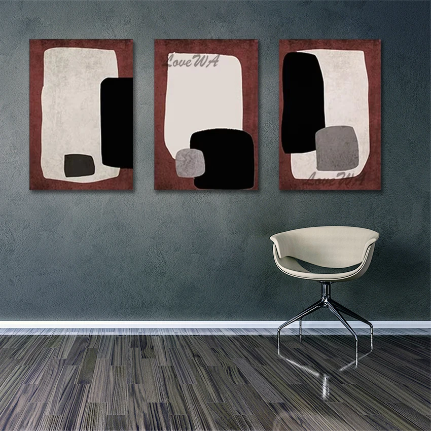 

Unframed Abstract Black Artwork, Hotel Decorative Wall Art, 3PCS, Drawing Picture, Handmade Paintings on Canvas, Hot Selling
