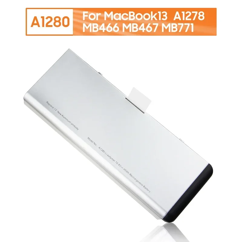 

A1280 Replacement Laptop Battery For MacBook13 A1278 MB466 MB467 MB771 MacBook13 Rechargeable Battery 45Wh