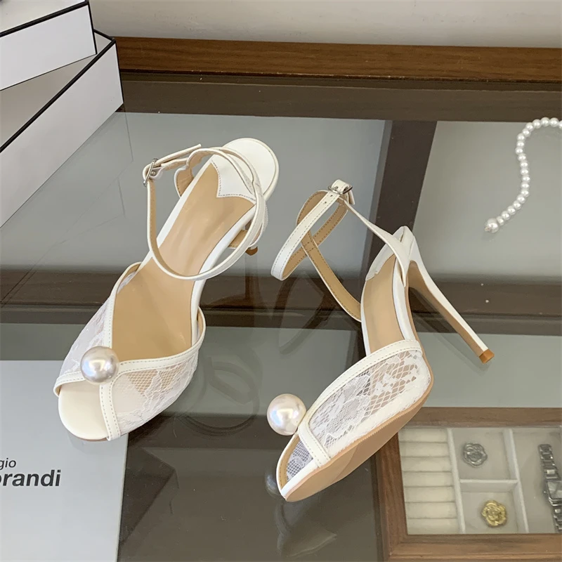 

Модные женские сандалии Eilyken с кристаллами и дышащей сеткой, с открытым носком, на тонком высоком каблуке, с ремешком на пряжке, для банкетов и выпускных вечеров