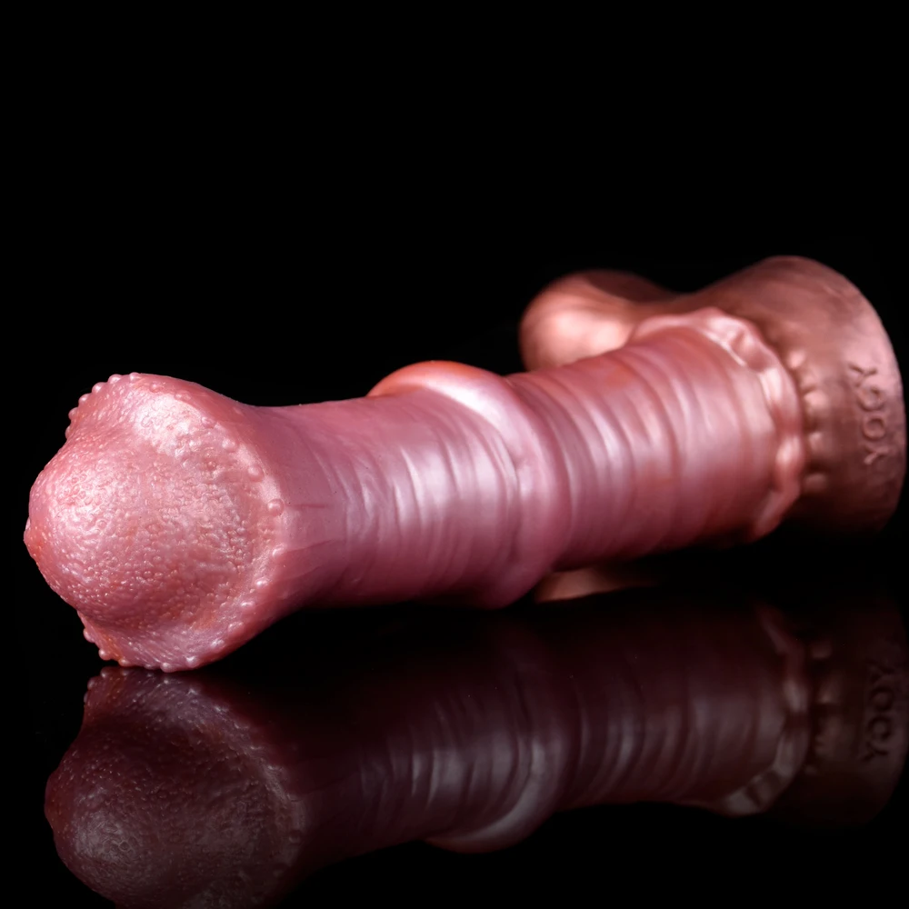 FAAK Fantasy Horse Penis Sleeve Ribbed Silicone Large Sheath With Anti-Drop Ring Sex Toys For Men Cock Enlargement & Extender