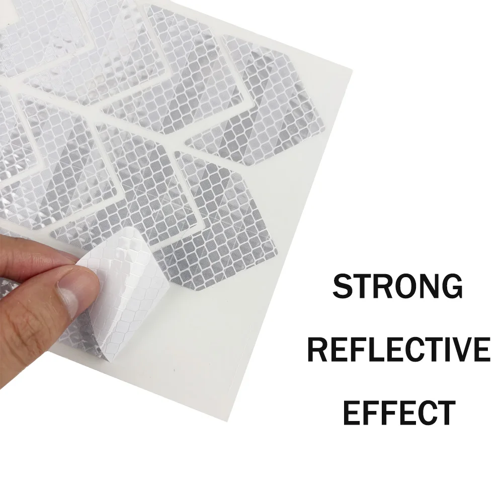 12 ~ 48 قطعة ملصقات عاكسة لخوذة أمان البناء ليلة العمل الآمن القيادة تحذير دراجة نارية خوذة شريط عاكس