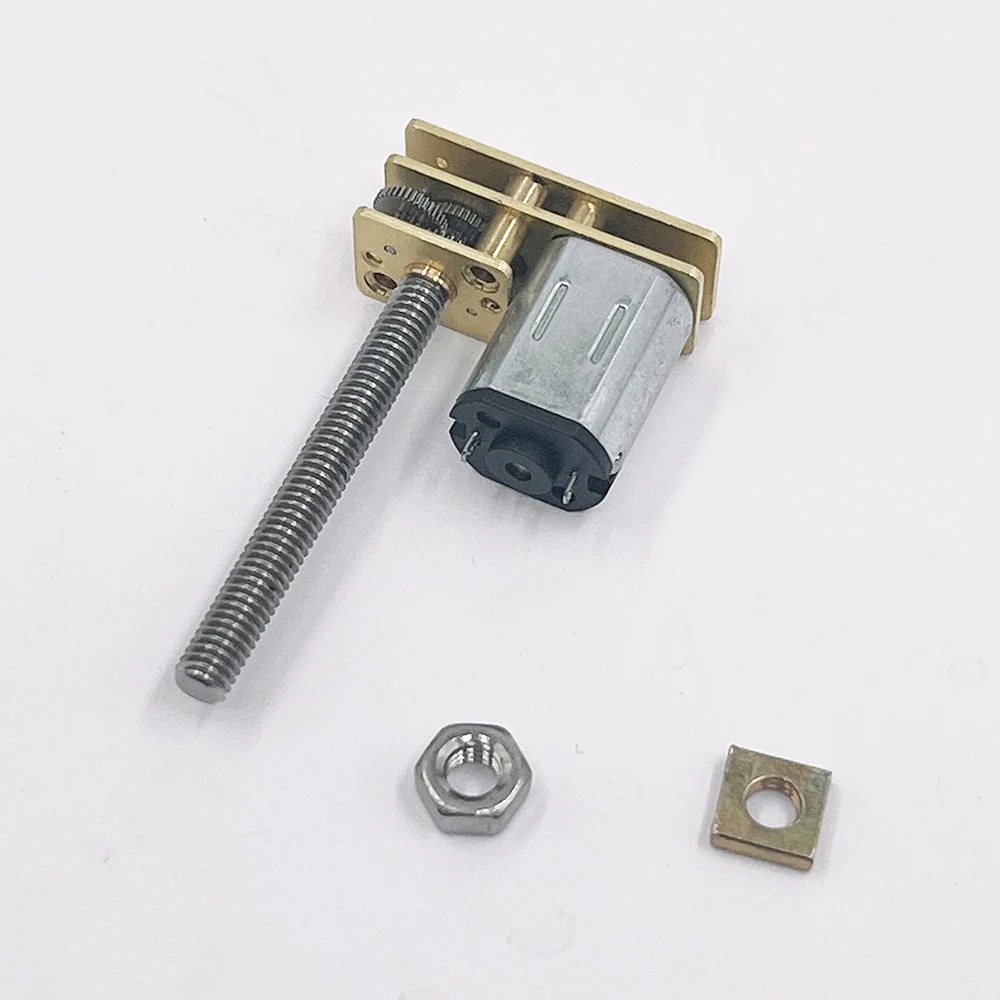 Micro N20 Full Metal Gearbox Gear Motor DC 3V-6V 15rpm-300RPM With 35mm M4 Thread Flip Output Shaft 35mm linear actuator.