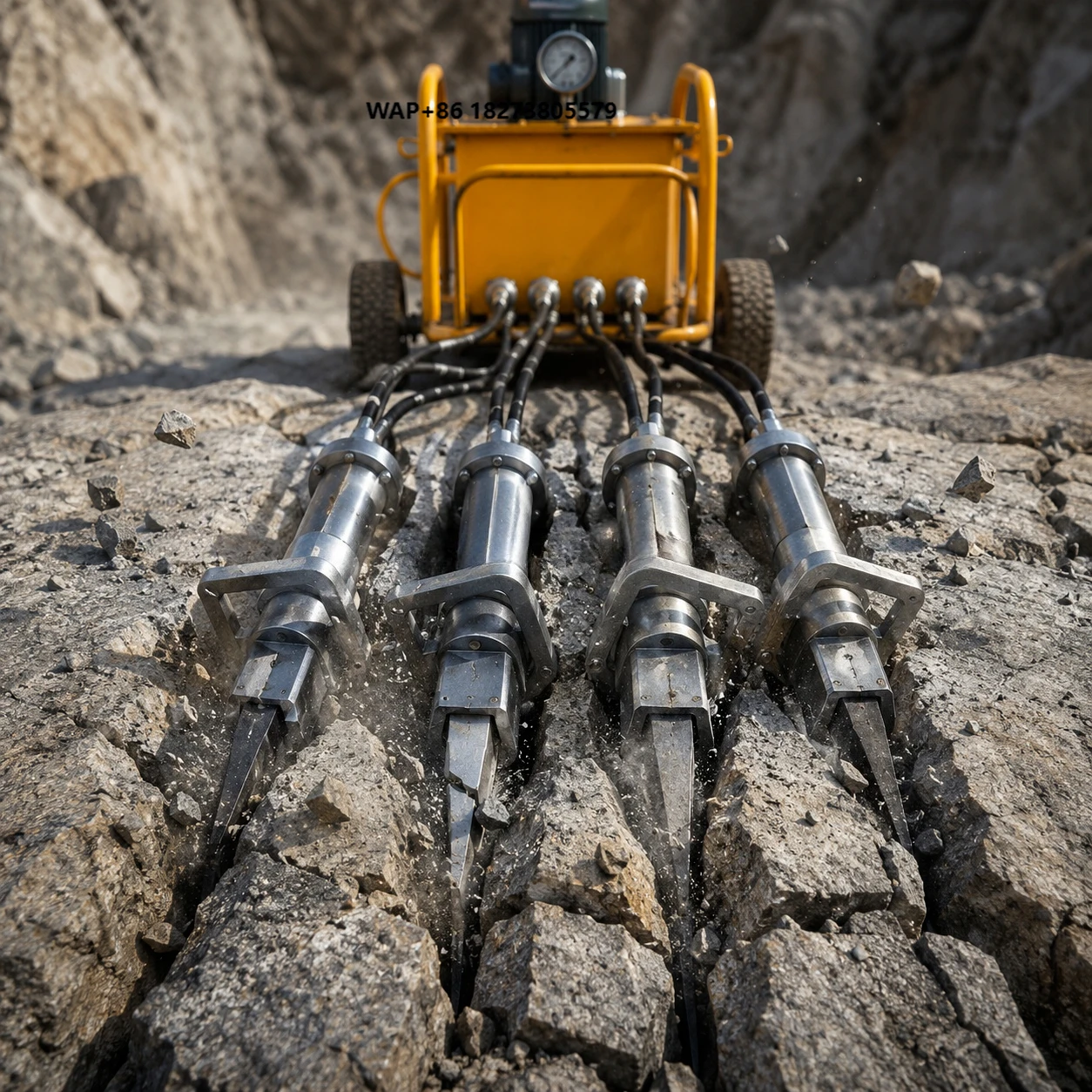 CE Certified Hydraulic AC Motor Rock Splitter Portable Stone Splitting Machine for Quarrying